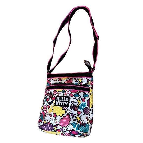 Hello Kitty Sanrio Clouds Purple Crossbody Mouse Squirrel Zippers Bag Purse 2013 - Picture 1 of 9